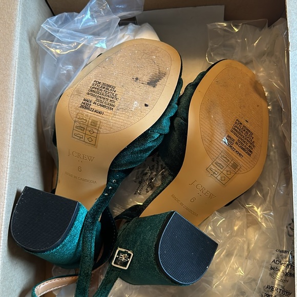 J. Crew velvet knotted heels - Picture 3 of 4